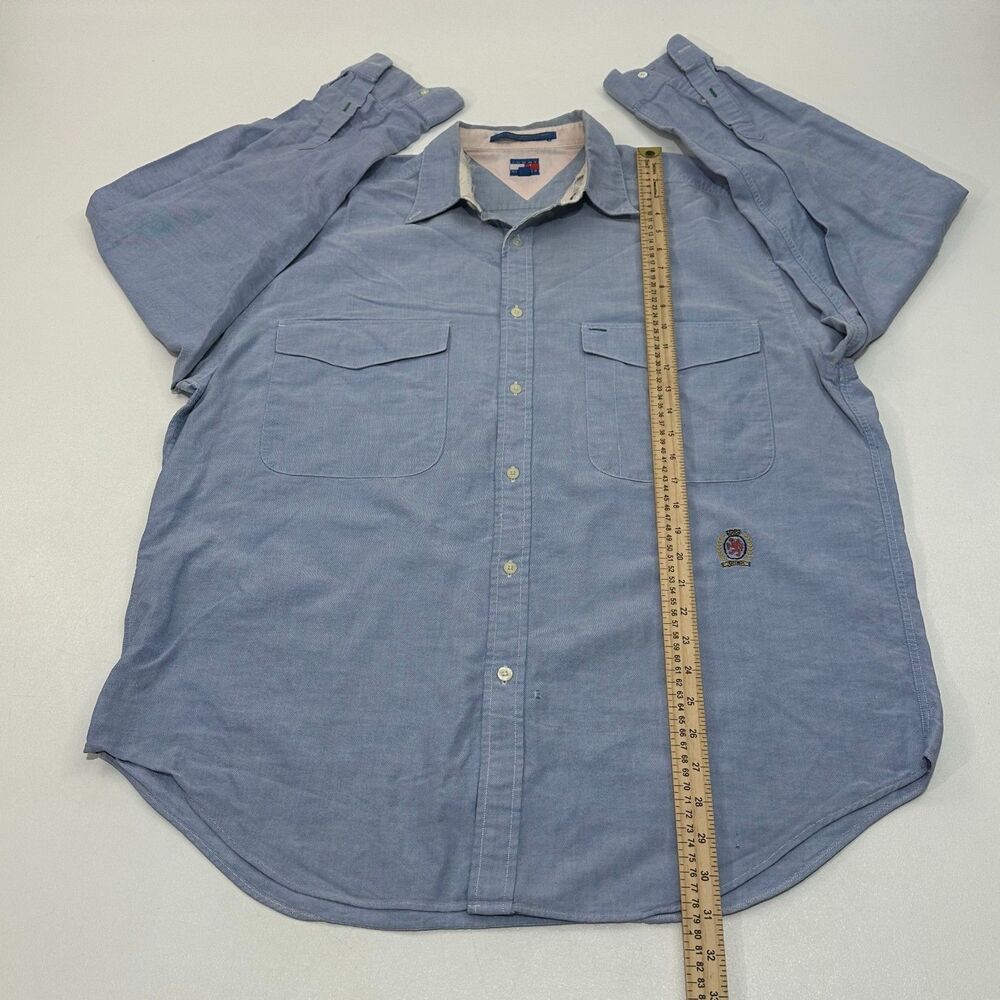 Tommy Hilfiger Men's Button-Down Shirt Light Blue Size L - Picture 4 of 6